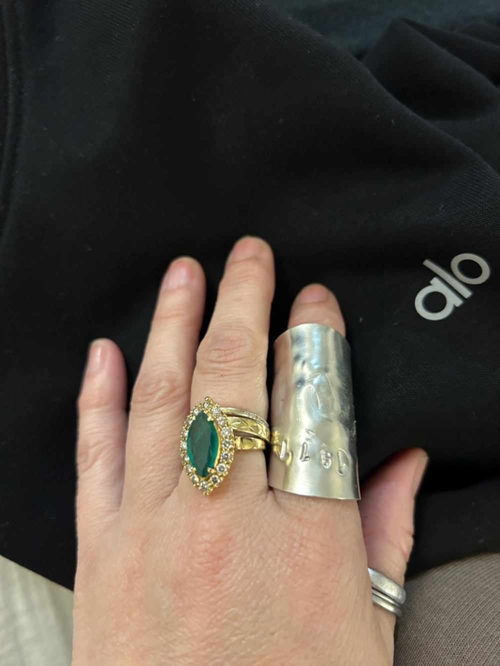 Wide-Rustic-Handmade Silver Plated Spoon Ring 1977